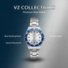VZ Aurelia Silver Round Blue Man Watch