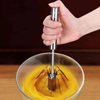 Manual Egg Beater – Stainless Steel Hand Whisk | Semi Automatic Push Whisk for Eggs, Cream & Batter