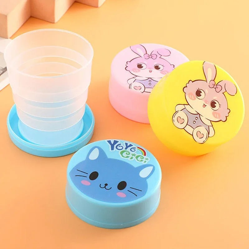 Magic Glass – Collapsible Foldable Kids Cup with Lid (Portable & Cute Design)