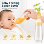 Baby Spoon Feeder - Silicone Baby Feeding Bottle With Spoon