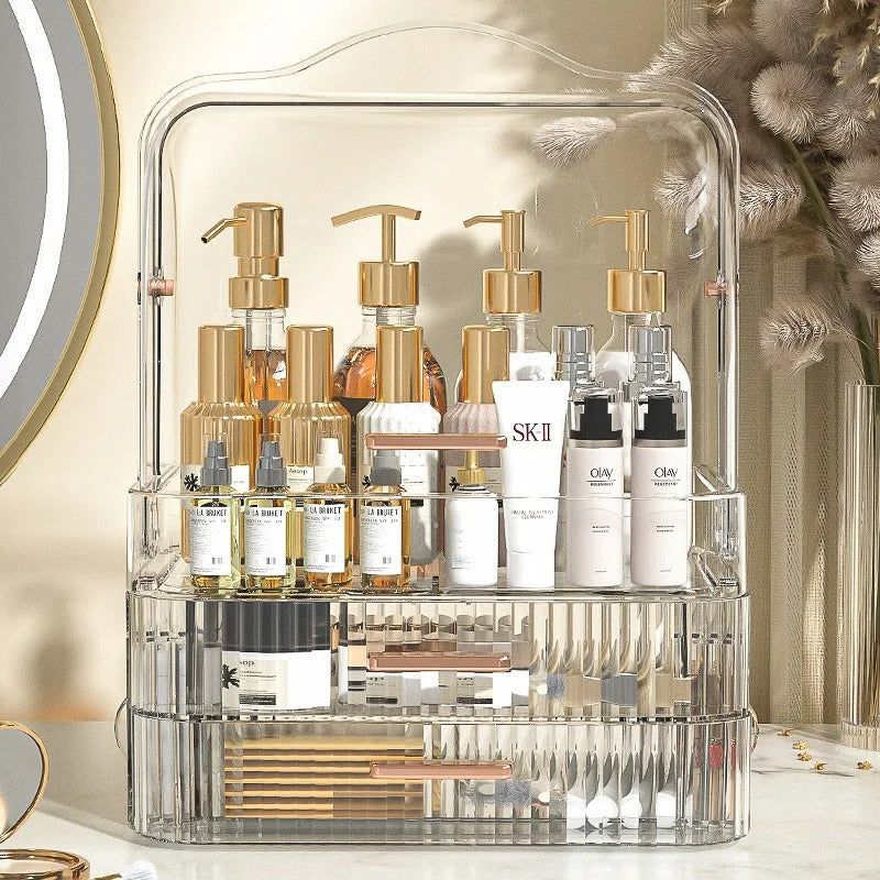 Transparent Cosmetic & Makeup Organizer – Multi Layer Storage Box with Drawers