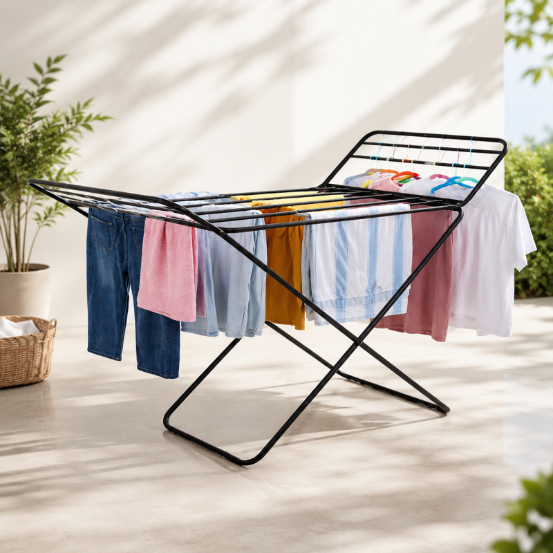 Premium Metal Folding Cloth Dryer Stand by Metallics Home
