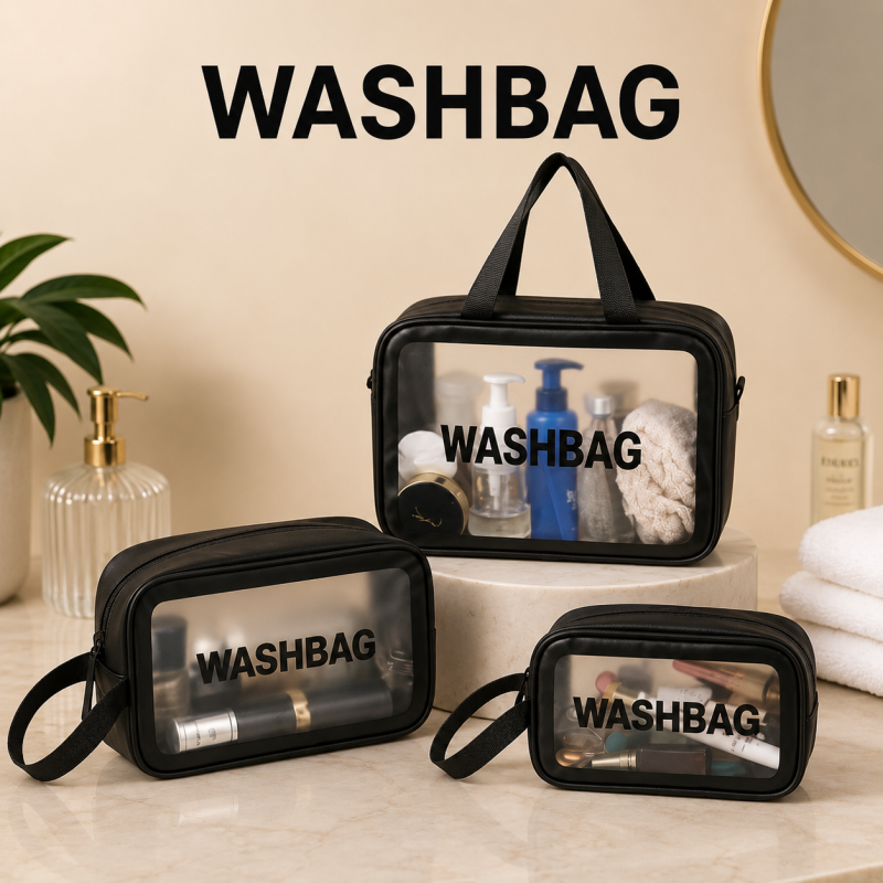 3 Pcs Women Portable Travel Wash Bag