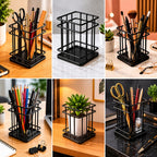 Multipurpose Geometric Storage Holder – Metal Desk Organizer for Office & Home