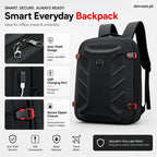Black Anti-Theft Laptop Backpack with USB Charging Port – Travel & Office Bag