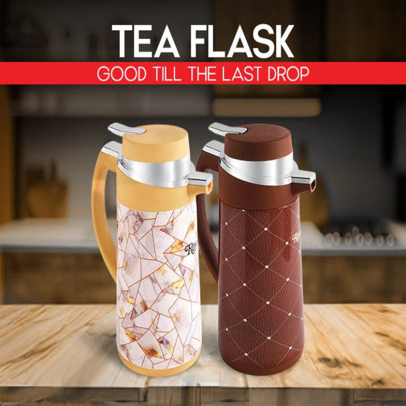 Royal Easy Lock Thermos Gold Line Tea Flask 1 Liter – Insulated Hot & Cold Beverage Jug