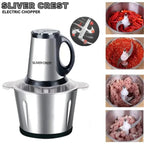 2L Electric Meat Grinder Chopper – Stainless Steel Meat & Vegetable Food Processor