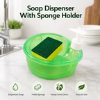 Multi-purpose liquid soap dispenser bowl with built-in sponge holder
