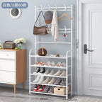 5 Layer Steel Shoe Rack Organizer – Multi-Tier Storage with Hangers & Shelves
