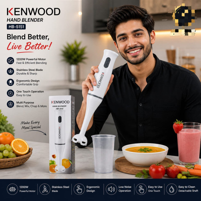 Kenwood Hand Blender – Powerful Electric Stick Blender for Smoothies, Soups & Shakes