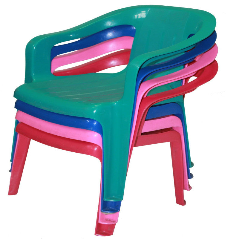 Pack of 2 Mini Kids Plastic Chair – Durable & Lightweight Chair for Toddlers