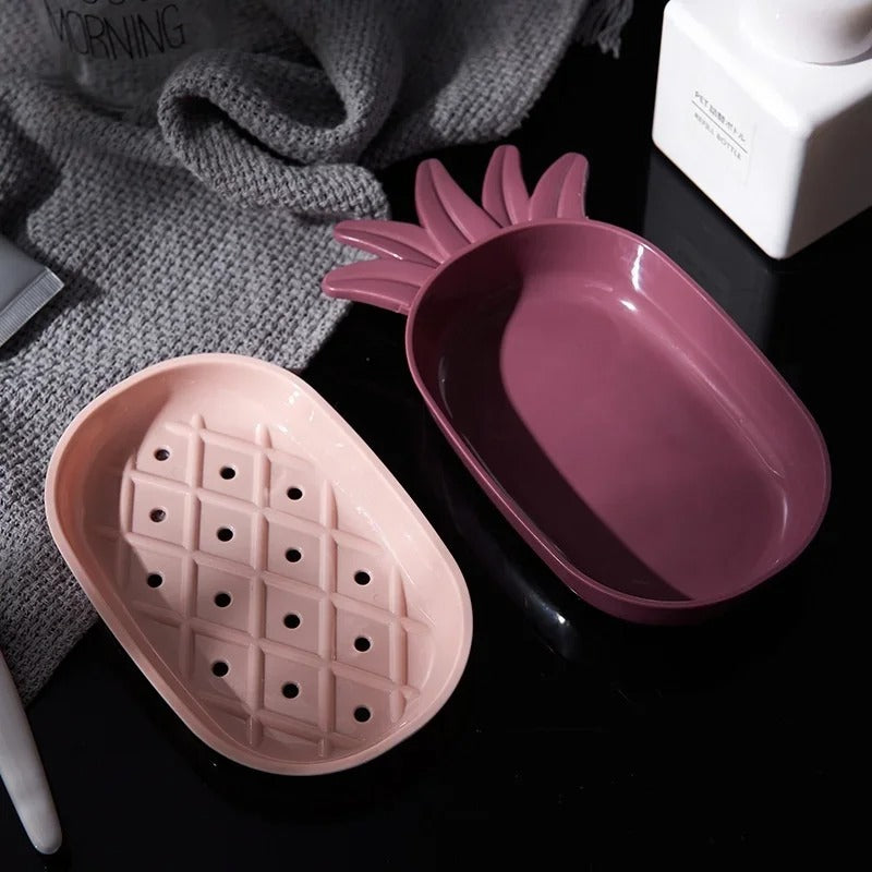 Pineapple Soap Holder – Cute Drain Soap Dish with Tray | Bathroom & Kitchen Soap Stand
