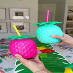 Tango Fruit Tumbler – Pineapple Style Straw Cup (Cute Summer Drink Cup)