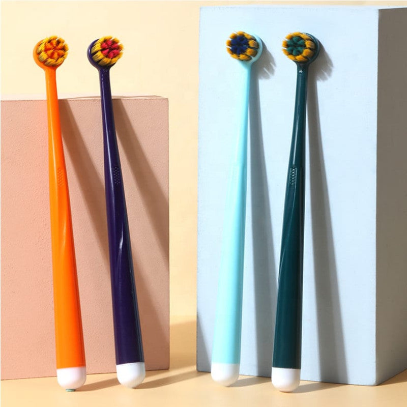 Pack of 2 Round Head Soft Toothbrush – Precision Clean Bristles | Comfortable Grip  Brush