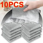 Wire Cleaning Cloth (Pack of 10) – Heavy Duty Metal Scrubber Pads | Non-Scratch Kitchen Cleaning Cloth