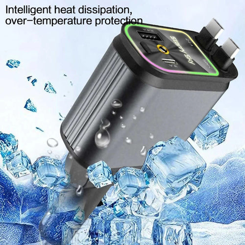 45W Car Phone Charger – Multi-Port Fast Charging USB A + Type-C Car Adapter