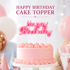 Happy Birthday Cake Topper – Glitter Letter Party Cake Decoration