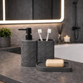 Luxury Bathroom Set – Soap Dispenser + Toothbrush Holder (Pack of 2)