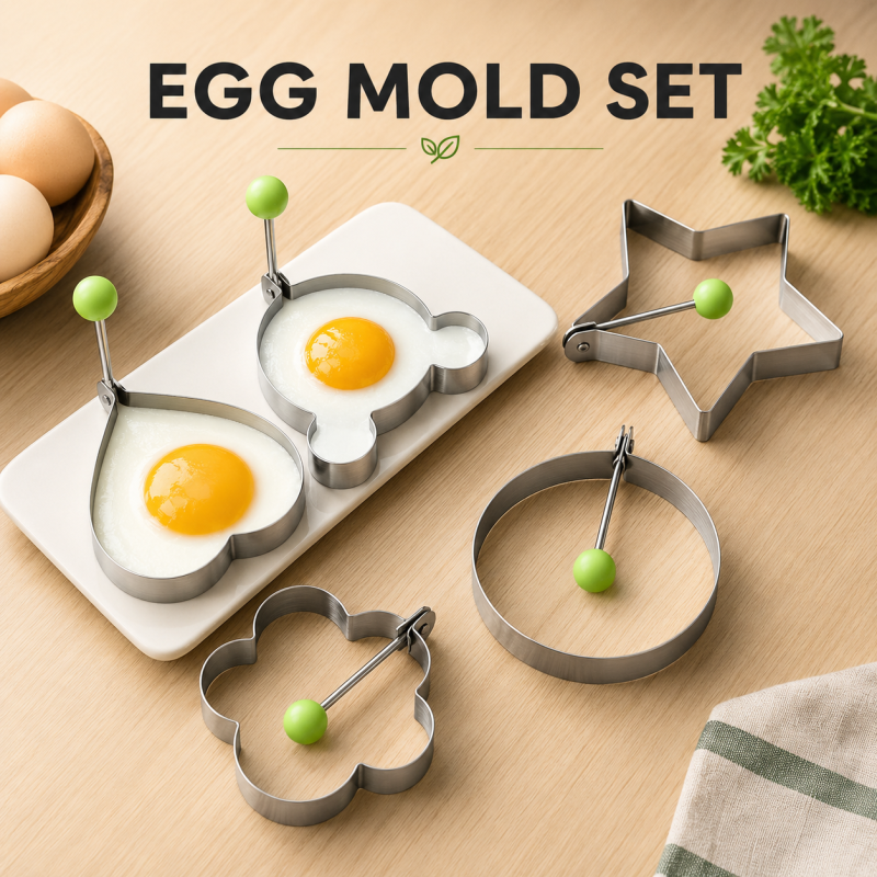 4Pcs Set Stainless Steel Omelette Fried Egg Frying Mold