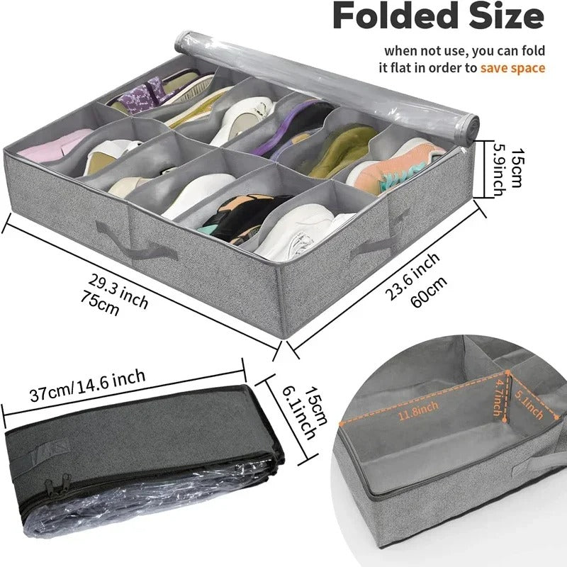 Shoe Storage Organizer with Adjustable Dividers-Premium Quality