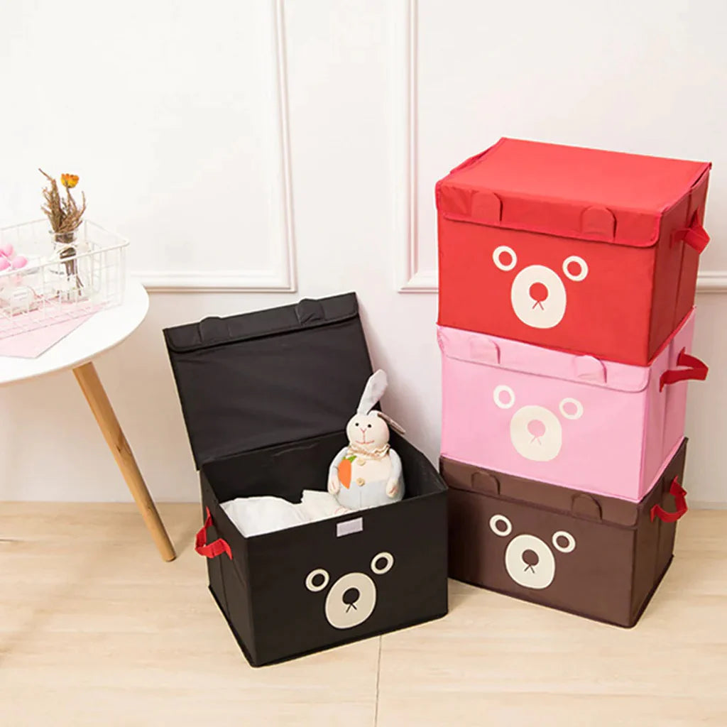 Pack of 2 Panda Storage Box – Foldable Clothes & Toy Organizer with Lid