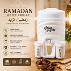 Zamzam Cooler Dispenser 2 Liter – Insulated Water Cooler with Tap & Cups