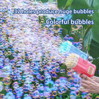 32 Hole Bubble Gun Bazooka for Kids – Automatic Bubble Blaster Toy