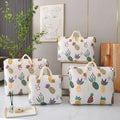 Pack of 2 Pineapple Printed Storage Bag – Large Capacity Clothes & Blanket Organizer