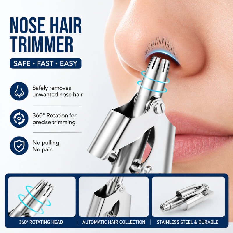 Stainless Steel Manual Nose Trimmer