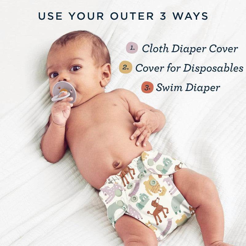 Pack of 2 Reusable Adjustable Baby Washable Diapers (Kids)