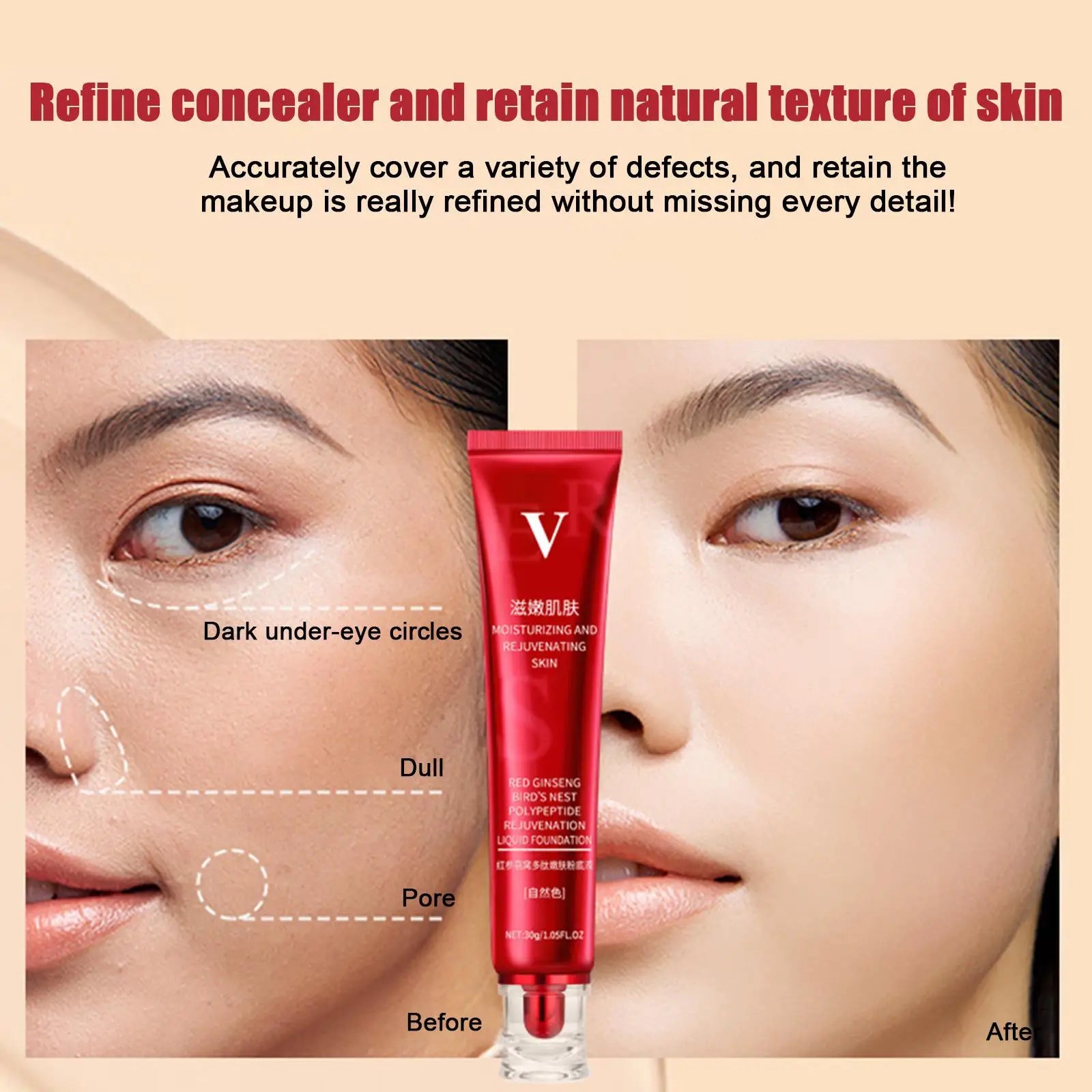 FV Moisturizing Liquid Foundation Tube – Lightweight Full Coverage Foundation