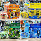 Kids Gift Lunch Box Set – Lunch Box + Water Bottle Combo (Cartoon Design)