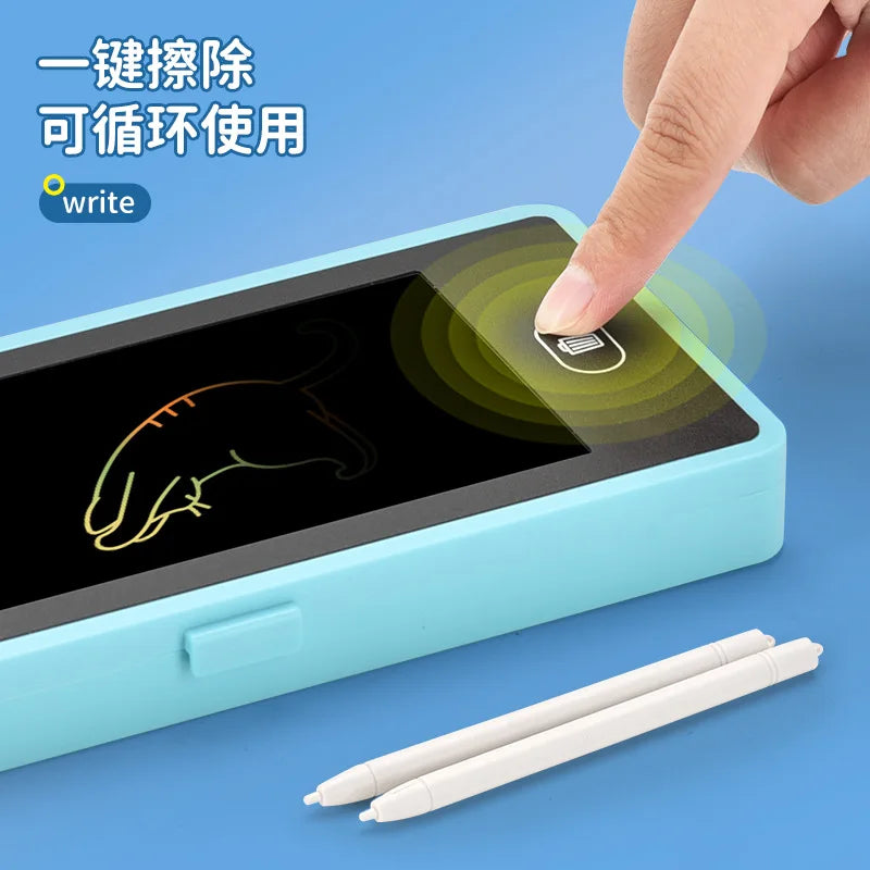 LCD Writing Tablet Pencil Box | 2-in-1 Drawing Board for Kids