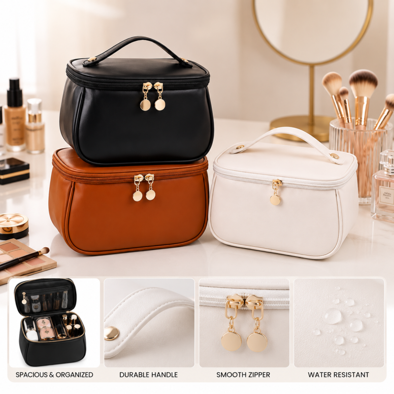 Portable makeup pouch feminine large size