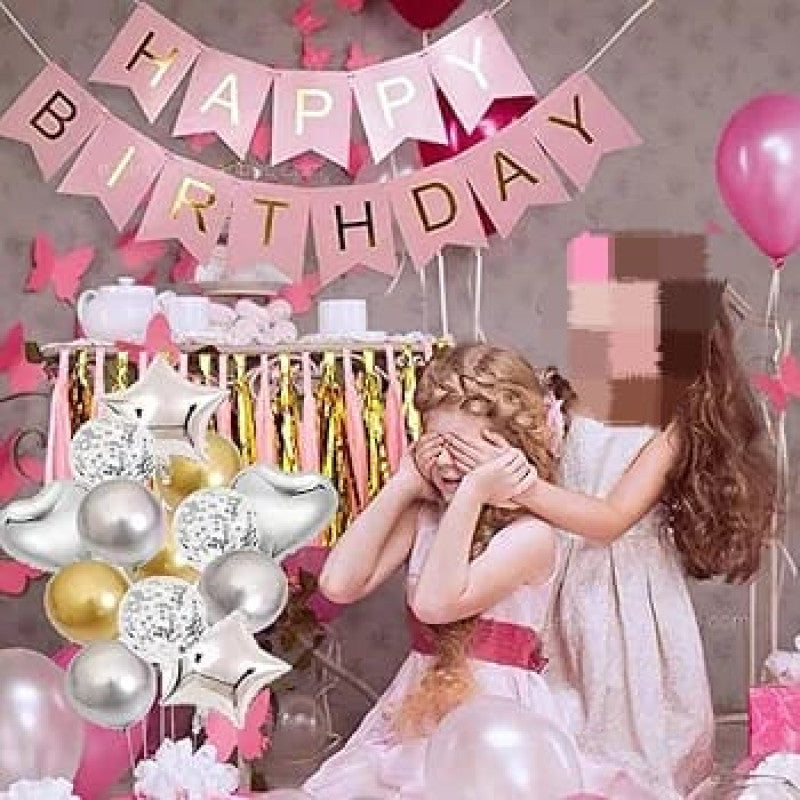 14 Pcs Confetti Decorative Party Balloons Set (Star - Heart)