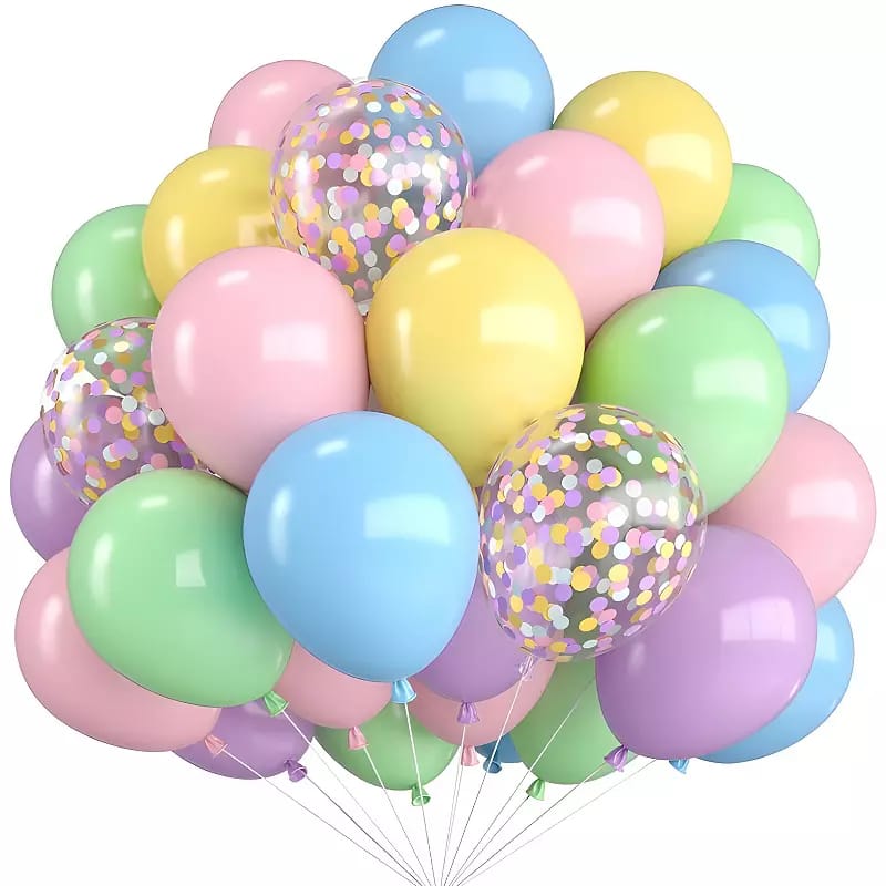 Premium Party Balloons Set (40 PCS) – Colorful Birthday Decoration Balloons for Events & Celebrations
