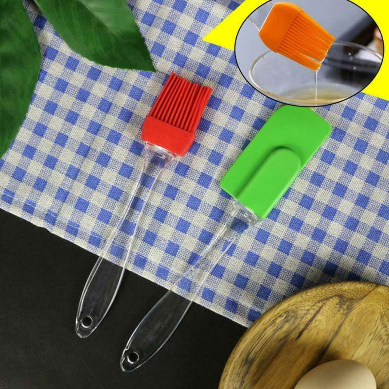 Silicone Brush and Spatula Pair Pack of 2 Pcs