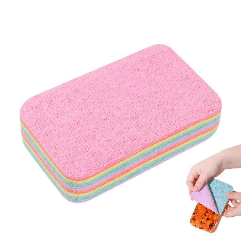 Pack of 2 Rainbow Microfiber Reusable Dishcloth – Multi-Purpose Kitchen Cleaning Cloth