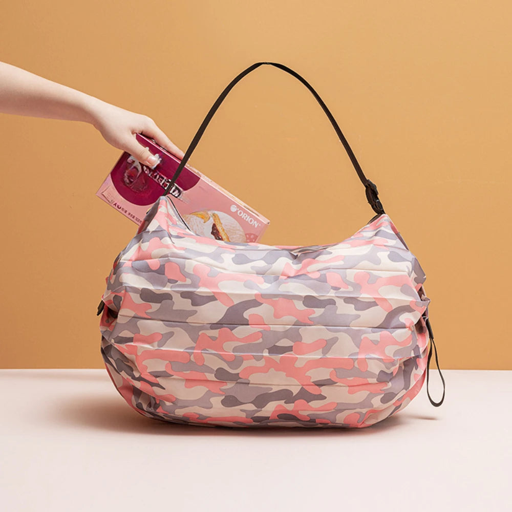 Foldable Zipper Storage Bag – Large Capacity Travel & Shopping Tote
