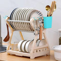 2-Tier Comfort Kitchen Rack – Dish Drying Rack with Cutlery Holder