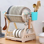 2-Tier Comfort Kitchen Rack – Dish Drying Rack with Cutlery Holder