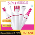 5 in 1 Ladies Electric Trimmer – Veet Style Waterproof Hair Removal Kit