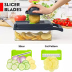 16 in 1 Vegetable Chopper & Mandoline Slicer – Multi Cutter Kitchen Tool with Storage Box
