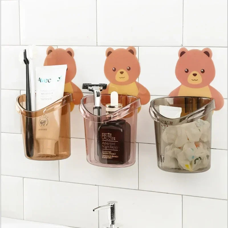 Wall Mounted Bear Holder – Cute & Durable Organizer for Home Use