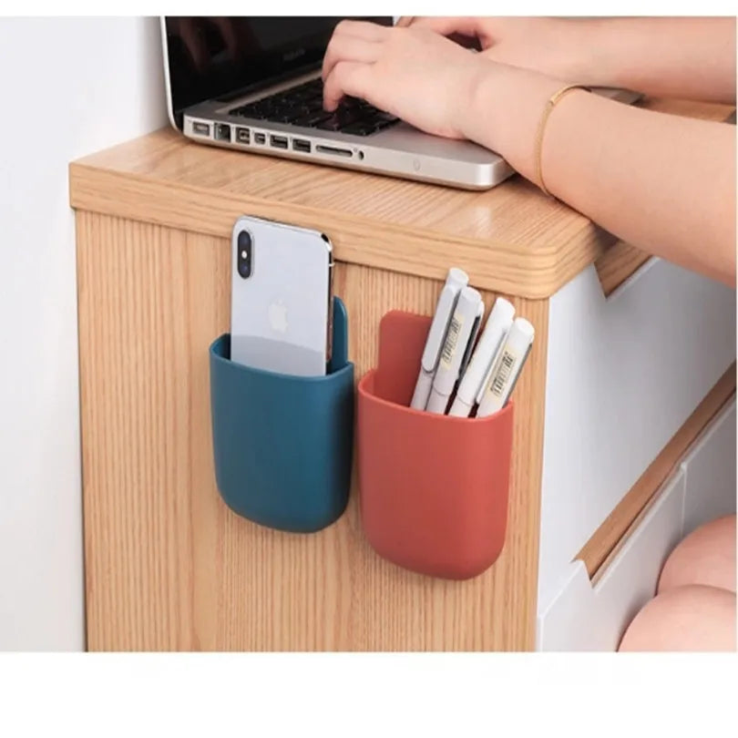 Wall Mounted U Mobile Holder – Multi-Purpose Storage Pocket Organizer