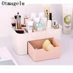 Cosmetic Organizer Box with Drawer – Makeup & Skincare Storage Holder