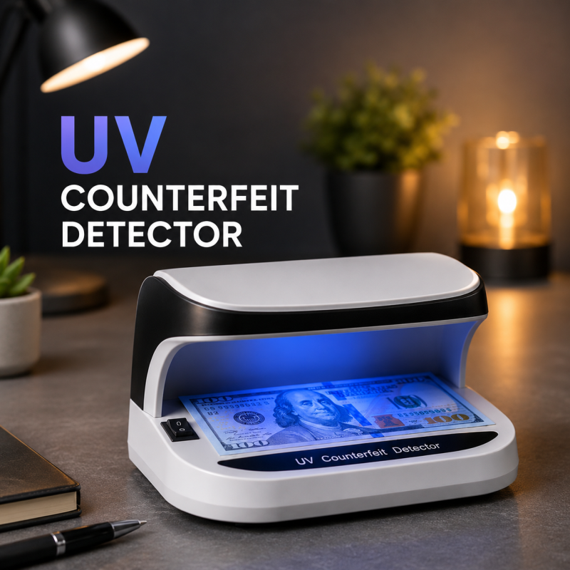Portable UV Counterfeit Money Detector – Rechargeable LED Currency Checker Machine