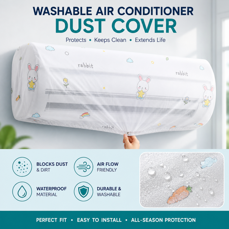 Premium Air Conditioner Dustproof Cover – Washable Protective AC Cover
