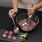 Pack of 2 Meat Ball Maker Spoon – Stainless Steel Handle Meat Scoop Tool