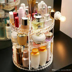 Diamond Cut Makeup Organizer (10 Inch) – 360° Rotating Cosmetic Storage Box